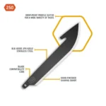 Outdoor Edge OD EDGE DROP-PT 2.5" BLADE 6PK BLK - alternate view 2