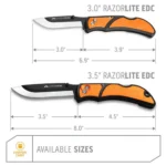 Outdoor Edge RazorEDC Lite Replaceable Blade Folding Knife 3-1/2" Drop Point Blade Blue - alternate view 4