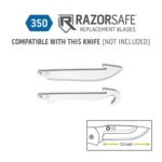 Outdoor Edge RazorEDC Lite Replaceable Blade Folding Knife 3-1/2" Drop Point Blade Blue - alternate view 5