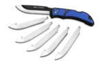 Outdoor Edge RazorEDC Lite Replaceable Blade Folding Knife 3-1/2" Drop Point Blade Blue - alternate view 7
