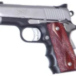 PEARCE GRIP 1911 CMP FNGR GRV INSERT, black finger-groove insert on a silver pistol, side view