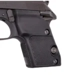 Pearce Grip Beretta Bobcat/Tomcat black rubber wrap-around grips installed, left side view
