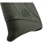 PEARCE GRIP EXT S&W M&P SHIELD, black extension on a textured grip, close-up side view