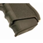 Pearce Grips Plus Grip Extension, black extension fitted to a pistol grip, close-up view