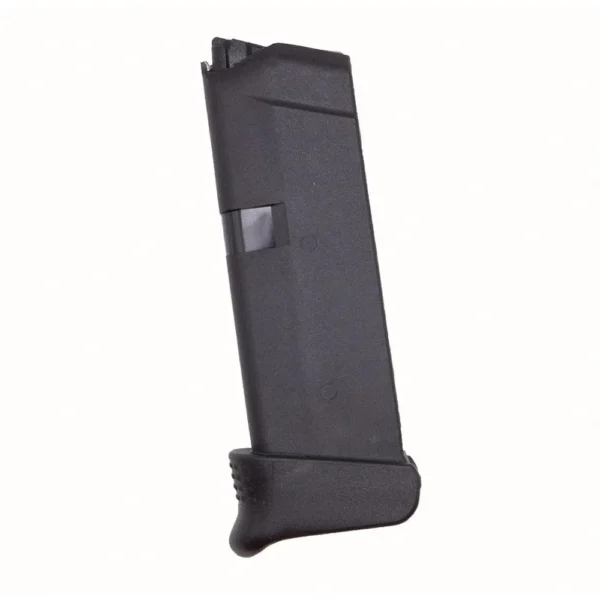 Pearce Plus-One EXT for Glock 42 black magazine with curved extension, side view