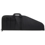 Bulldog Cases Pit Bull Tactical Case, black side view with carry handle and exterior pockets