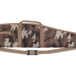 BULLDOG EXT RIFLE THROWBACK CAMO 48-inch brown camouflage case with carry strap, side view