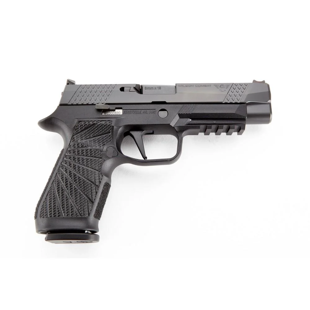 primary-1004 Wilson Combat/SIG P320 Full-Size Handgun 9mm Luger 17rd Magazines (2) 4.7" Barrel Black Grip Module Action Tune Straight