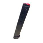 Amend2 SIG-320 magazine black, angled side view with red follower