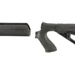 ADAPTIVE EX STK & FORND black stock and forend, side view with textured grip and vented buttpad