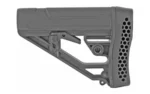 ADAPTIVE EX AR RFL STK black adjustable stock, side view with open frame and vented buttpad