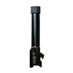 BACKUP BBL FOR GLK 26 THRDD black barrel, upright view with threaded muzzle