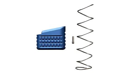 BACKUP MAG EXT FOR GLK 19/23 +5 BLU, blue extension with black spring and small pin