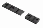 BURRIS XTB REM 700&7 REV S&L MATTE, two matte black mounting bases in angled top view