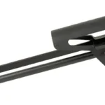 MAXIM SCW ACC GEN7 SCW STOCK BLK black side view with twin rods and skeletonized buttplate