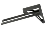 MAXIM SCW ACC GEN7 SCW STOCK BLK black side view with twin rods and skeletonized buttplate