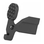 SANTAN AR15 ULTRA GRIP BOLT CATCH BK black bolt catch, angled view with textured paddle