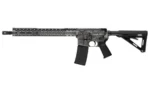 Black Rain Ordnance BRO WTP rifle, titanium and black left-side view with magazine and adjustable stock
