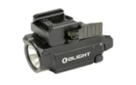 OLIGHT BALDR RED LSR MINI BLACK right-side view with light lens, mount and adjustment controls