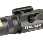 OLIGHT BALDR PRO R, black right-side angled view with lens, rail mount and controls