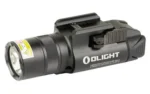 OLIGHT BALDR PRO R, black right-side angled view with lens, rail mount and controls
