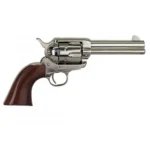 Cimarron Fac Cimarron Firearms Pistolero Nickel Handgun .22 LR 10rd Capacity 4.75" Barrel Wood Grips