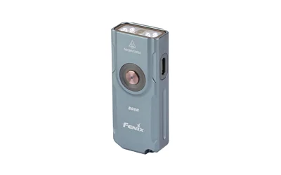 primary-10313 FENIX E06R gray, angled front view with top light panel, round button and side port