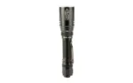 FENIX TK30R black flashlight, front view with round bezel and textured body