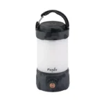 FENIX CL26R PRO black and white lantern, front view with carry handle and round button