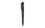 Fenix T6 black tactical penlight, upright side view with pocket clip and pointed tip