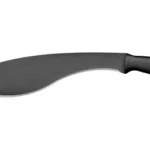 Cold Steel Kukri machete, black right-side view with curved blade and black handle