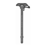 Strike charging handle extended latch black, top view with T-shaped handle