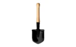 COLD STL SPECIAL FORCES SHOVEL black spade head with light wood handle, front view