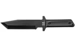 Cold Steel GI Tanto black fixed-blade knife, side view with angular tip and black handle scales