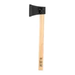 Cold Steel Axe Gang Hatchet, side view with black axe head and light wood handle