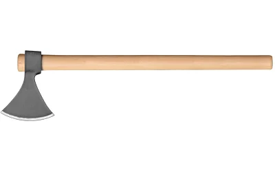 primary-10447 COLD STL NORSE HAWK black axe head with light wood handle, side view