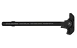 STRIKE CHARGING HANDLE BLK black top view with long shaft and T-shaped handle
