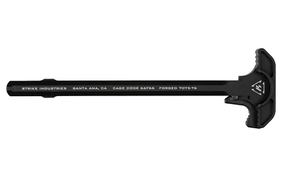 primary-10463 STRIKE CHARGING HANDLE BLK black top view with long shaft and T-shaped handle