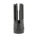 STRIKE VENOM FLASH HIDER black muzzle device, upright side view with long open prongs