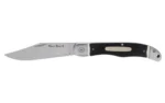 Cold Steel Ranch Boss II, open side view with silver blade and black curved handle