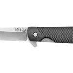 Cold Steel 1911 Folder with silver blade and textured black handle, right-side view