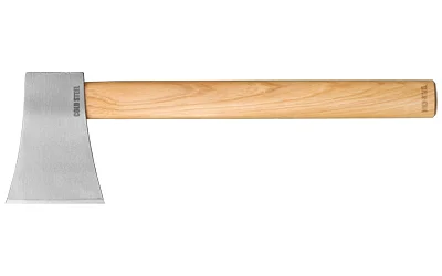 primary-10526 Cold Steel Competition Throwing Hatchet, side view with silver head and light wood handle