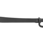 Cold Steel LTN D-GRD machete, black right-side view with long blade and D-guard handle