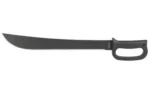 Cold Steel LTN D-GRD machete, black right-side view with long blade and D-guard handle