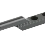 LBE AR15 BOLT CARRIER GAS KEY BLK, black gas key angled from the front with two mounting holes