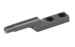 LBE AR15 BOLT CARRIER GAS KEY BLK, black gas key angled from the front with two mounting holes