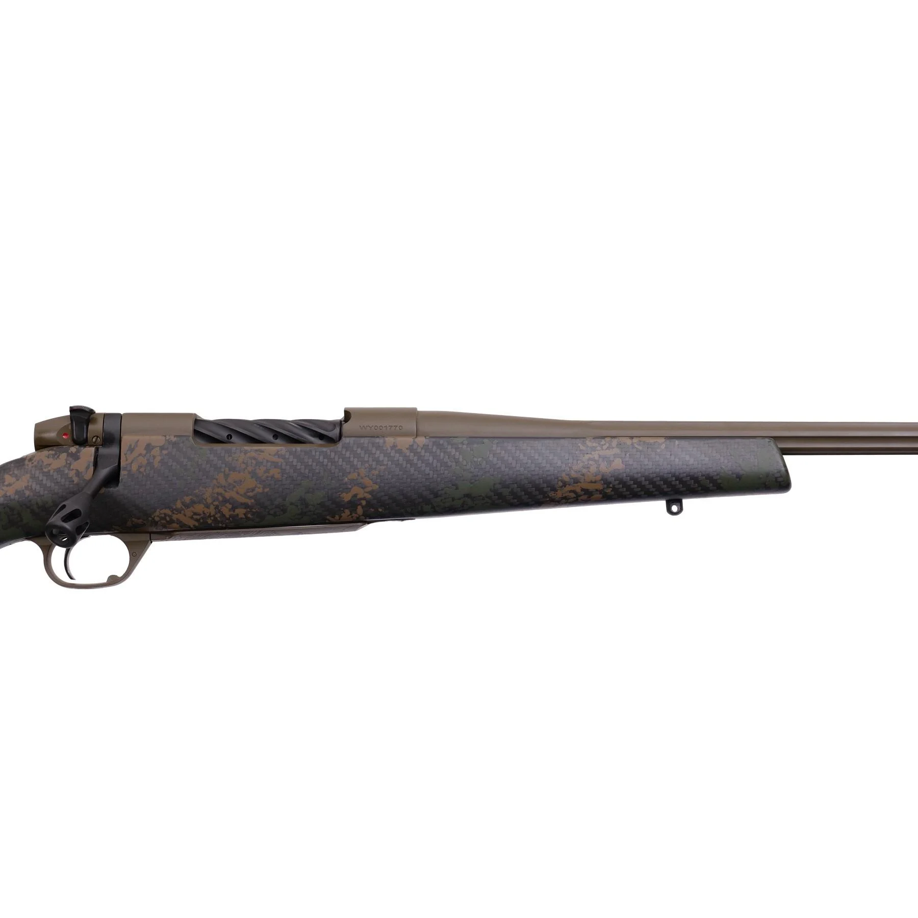 primary-1062 Weatherby Mark V Backcountry 2.0 Rifle 6.5 Creedmoor 4rd Magazine 22" Barrel Synthetic Stock Brown and Green