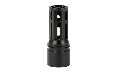 primary-10621 HUXWRX Safety Co. HUX Flash Hider QD 762 black angled view with side ports