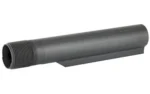 LBE AR Milspec Buffer Tube gray angled side view with threaded end