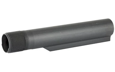primary-10628 LBE AR Milspec Buffer Tube gray angled side view with threaded end